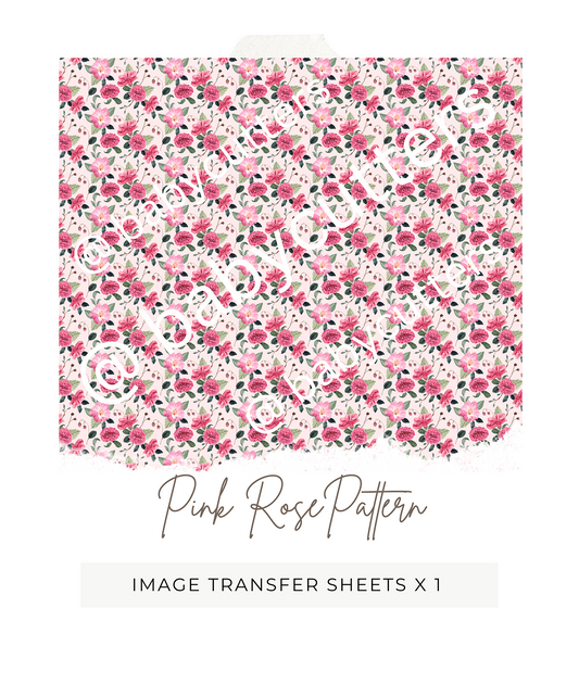 Pink Pattern Rose - Image Transfer Paper