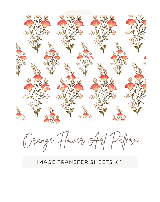 Orange Flower Art - Image Transfer Paper