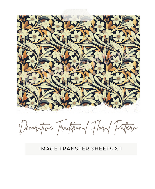 Decorative Traditional Floral Pattern - Image Transfer Paper