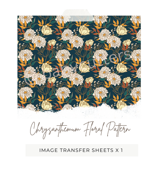 Chrysanthemum Floral Pattern / Image Transfer Paper
