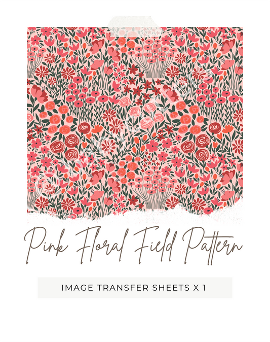 Image Transfer Paper / Pink Floral Field