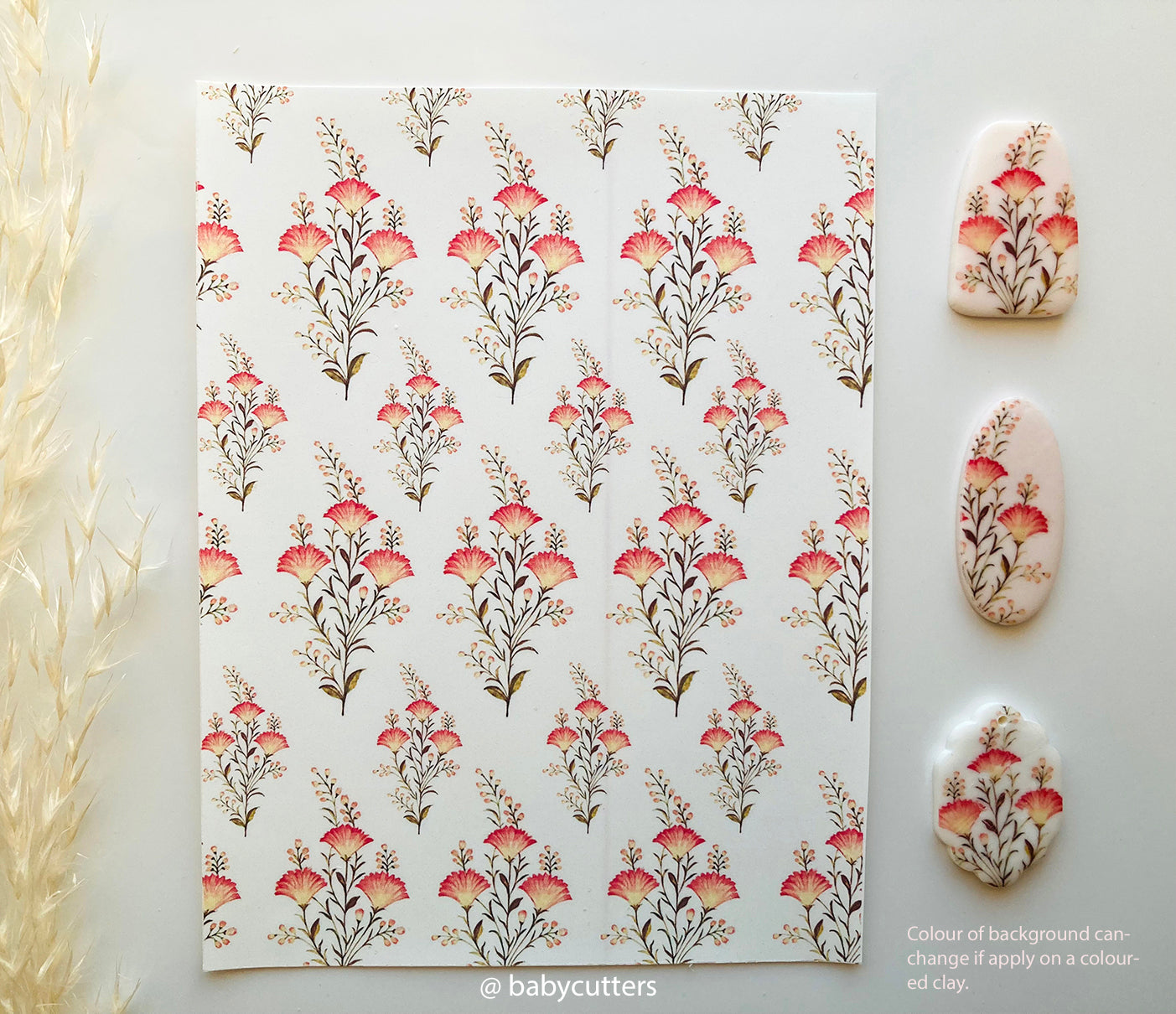 Orange Flower Art - Image Transfer Paper