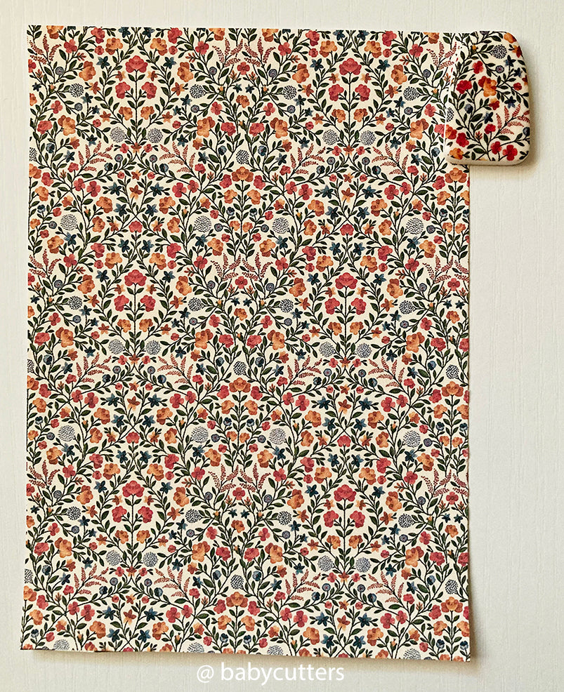 William Morris Style Floral Decorative Embroidery - Image Transfer Paper Floral Decorative