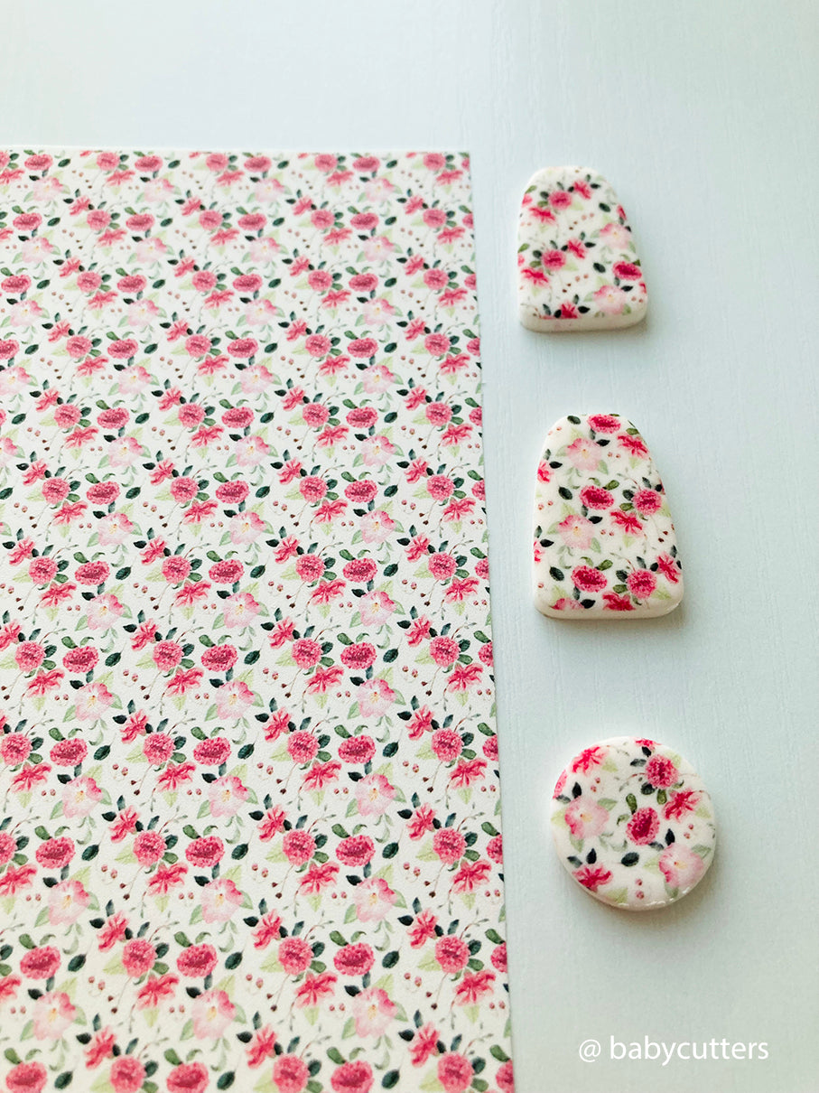 Pink Pattern Rose - Image Transfer Paper