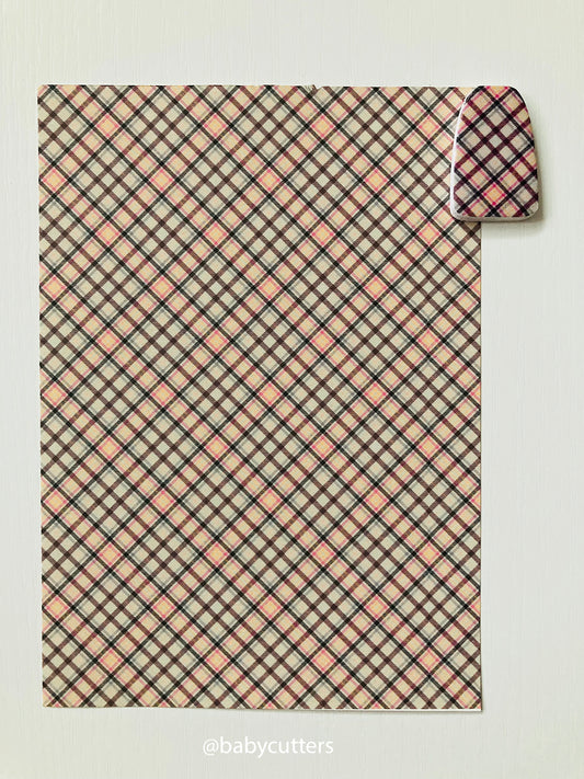 Gingham Green & Pink Pattern - Image Transfer Paper