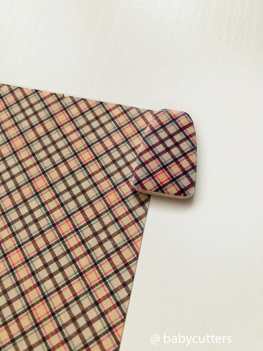 Gingham Green & Pink Pattern - Image Transfer Paper