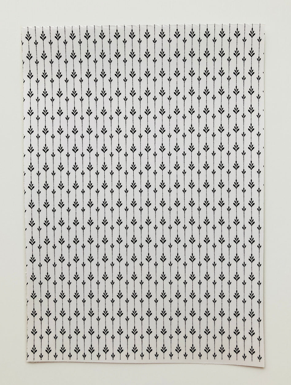 Black and White Waterless Image Transfer Paper / Art Deco Pattern no_1