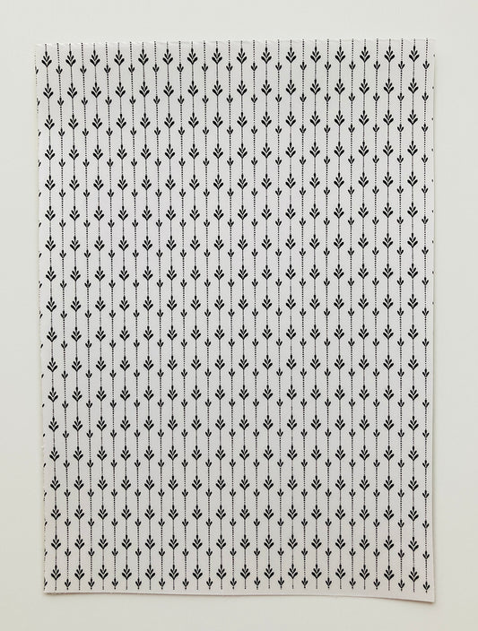 Black and White Waterless Image Transfer Paper / Art Deco Pattern no_1