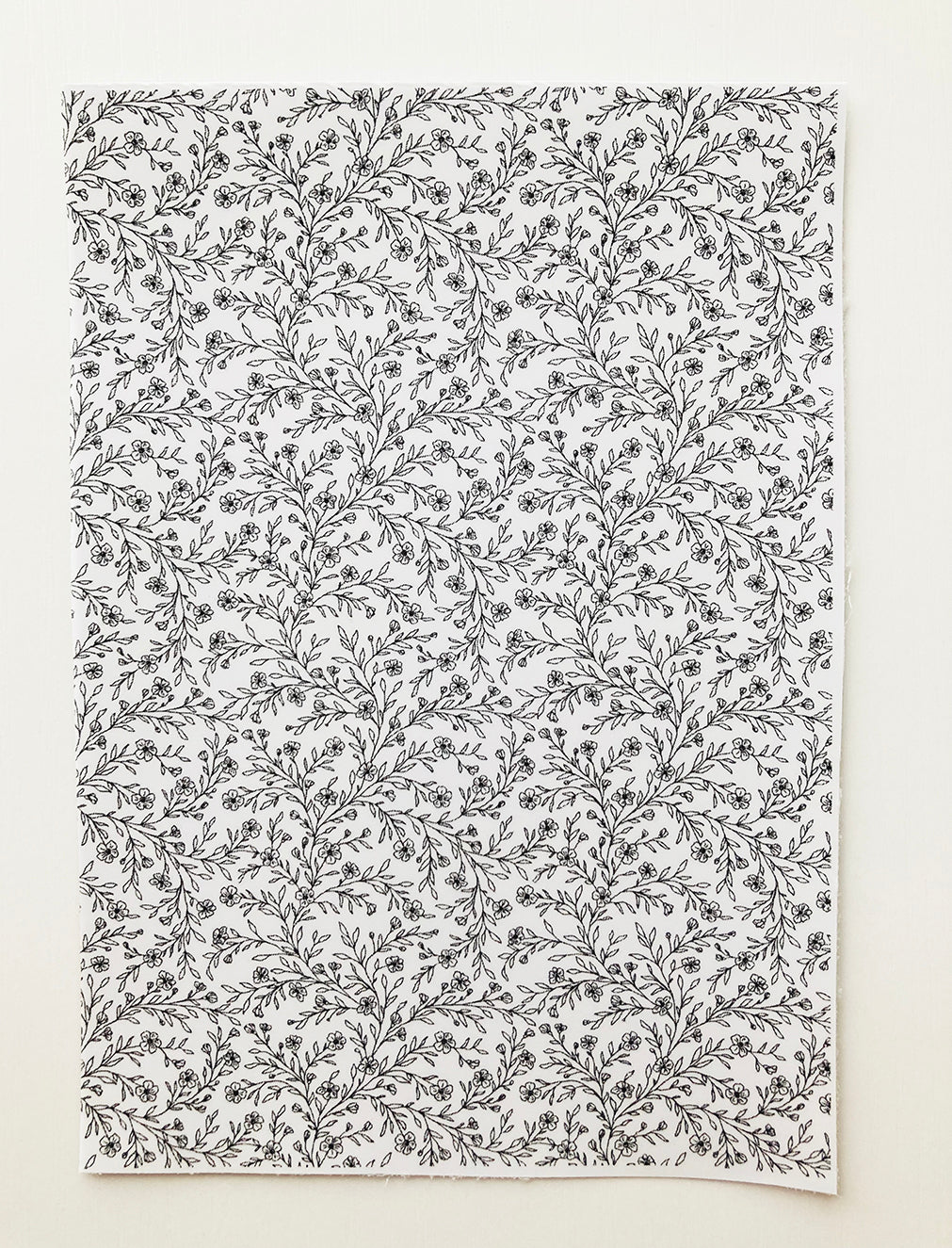 Black and White Waterless Image Transfer Paper / Flower Pattern no_1