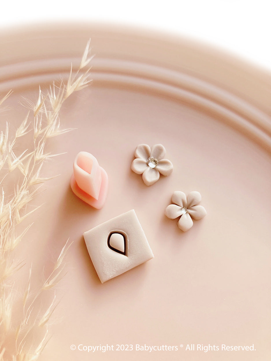 Thin Petal - Micro Cutter Polymer Clay Cutter - Polymer Clay Tools - 5mm