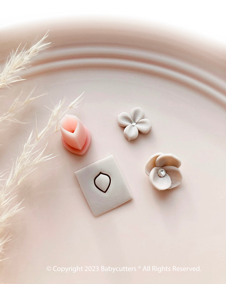 Round Petal - Micro Cutter Polymer Clay Cutter - Polymer Clay Tools - 5mm