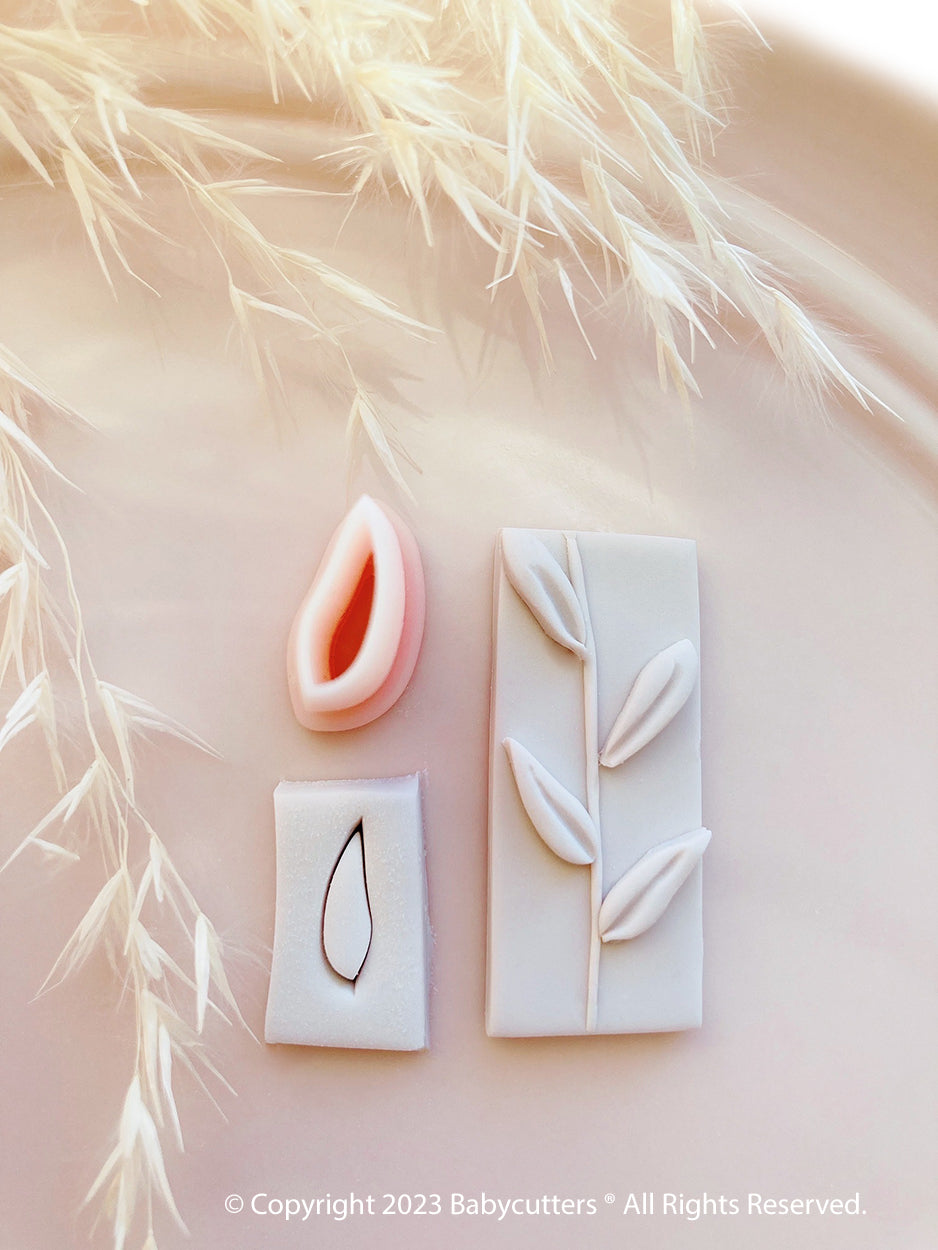 Leaf no_2 - Micro Cutter Polymer Clay Cutter - Polymer Clay Tools - 5mm