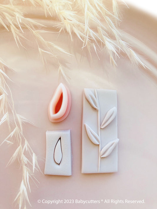 Leaf no_2 - Micro Cutter Polymer Clay Cutter - Polymer Clay Tools - 5mm