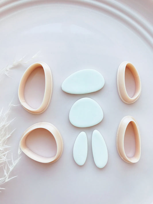 Set of 4 Assorted Natural Pebble Stone