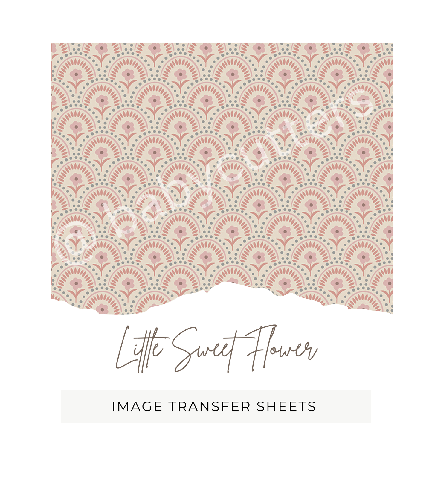 Pink Little Petite Flower - Image Transfer Paper