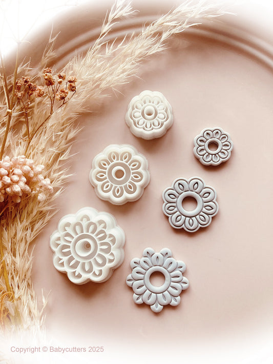 Boho Style Flower Pattern Summer Cutter - Polymer Clay Cutter Tools