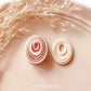 Embossed Abstract Oval Twirl Shape with Oval Hole Polymer Clay Jewellery Cutter