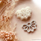Half Flower with Hole Pattern Cutter Shape 28mm by Height - Polymer Clay Cutter Tools
