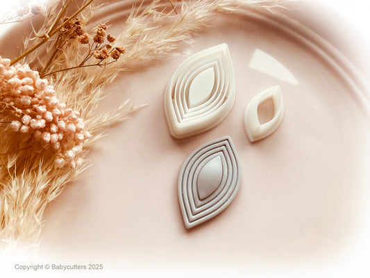 Diamond Boho Line Pattern Cutter Shape 45mm by Height - Polymer Clay Cutter Tools