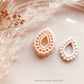 Rounded Circle Pattern Teardrop Boho Cutter Shape with Hole - Polymer Clay Cutter Tools
