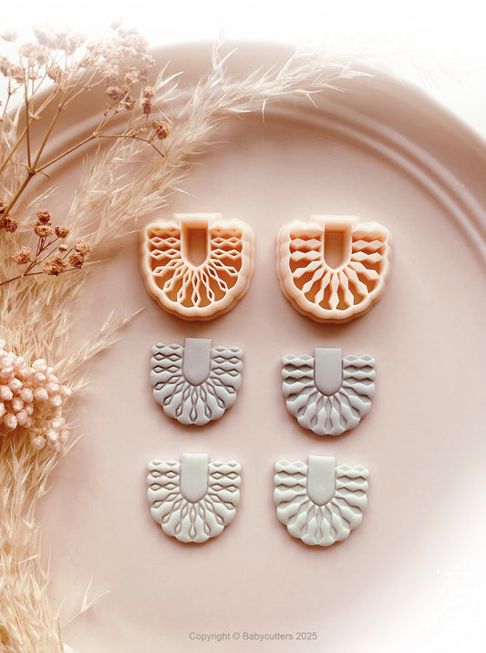 Boho Fan Pattern Polymer clay Cutter Shape