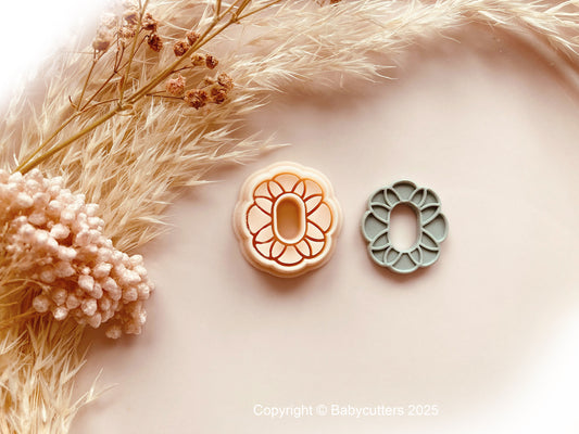 Flower Pattern Cutter Shape with Hole 25mm by Height - Polymer Clay Cutter Tools