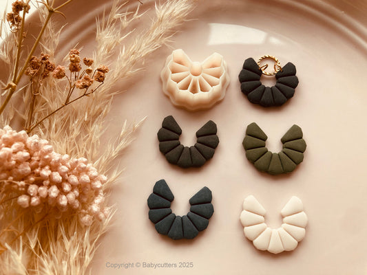 Abstract Boho Style Fan Pattern Cutter Shape - Polymer Clay Cutter Tools