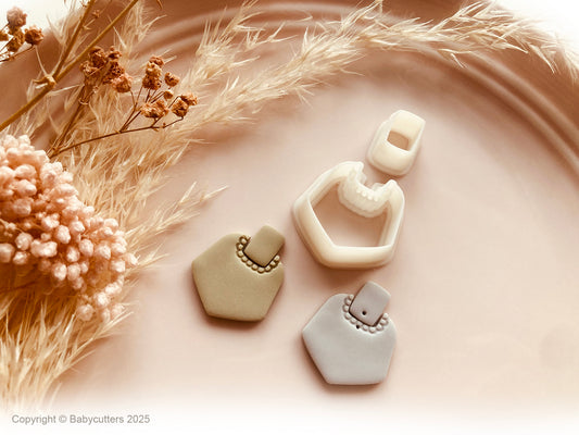Cute Boho Set of 2 Pattern Cutter Shape - Polymer Clay Cutter Tools