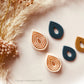 Boho Teardrop Shape with Border Line Pattern Cutter Shape - Polymer Clay Cutter Tools