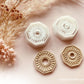 Boho Hexagon Fan Pattern Cutter Shape with Hole - Polymer Clay Cutter Tools
