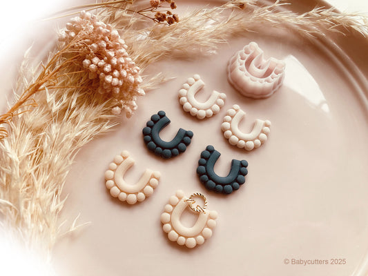 Half Round Circle Boho Pattern Pattern Polymer Clay Cutter