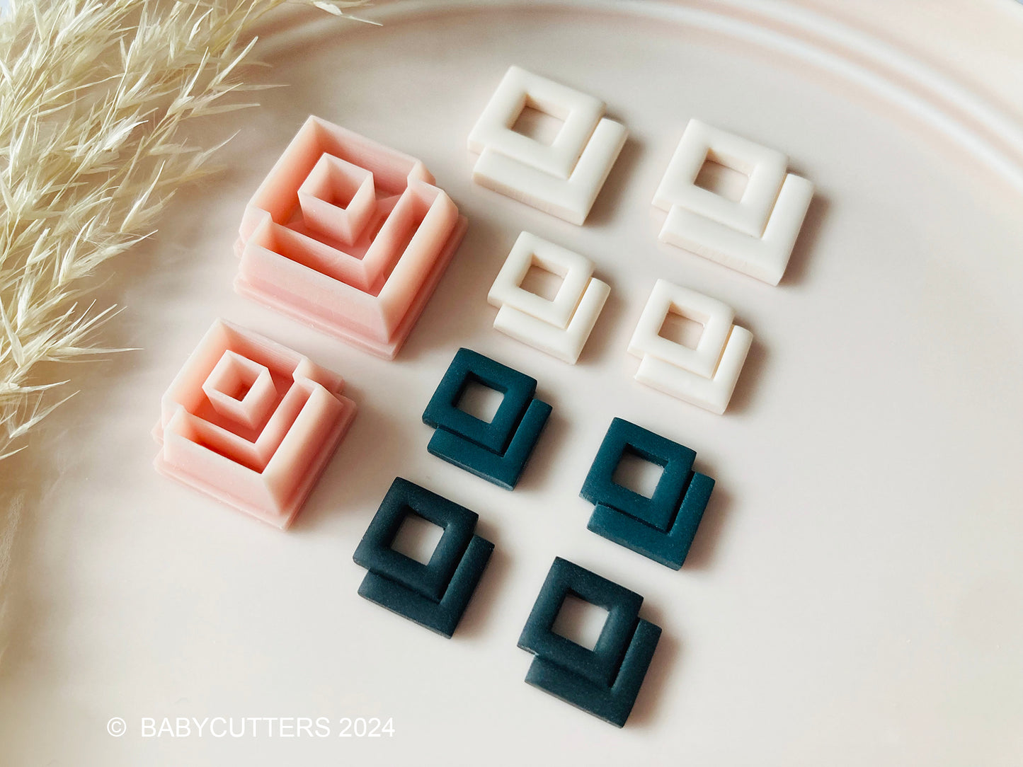 Square Diamond Donut Shape Polymer Clay Jewellery Cutter - Polymer Clay Tools