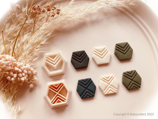 Basic Hexagon Zig Zag Shape Pattern Cutter Shape - Polymer Clay Cutter Tools