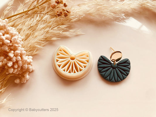 Abstract Boho Style Fan Pattern Cutter Shape - Polymer Clay Cutter Tools