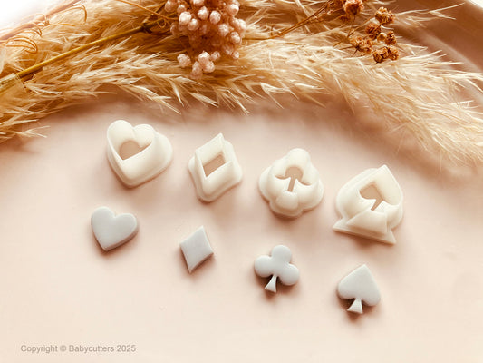 Club Spade Diamond Heart Card Shape Cutter - Polymer Clay Tools