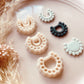 Round Circle Boho Pattern Cutter Shape with Hole - Polymer Clay Cutter Tools