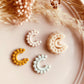 Round Circle Half Boho Pattern Cutter Shape - Polymer Clay Cutter