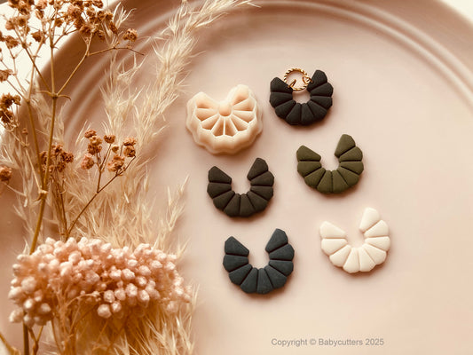Abstract Boho Style Fan Pattern Cutter Shape - Polymer Clay Cutter Tools