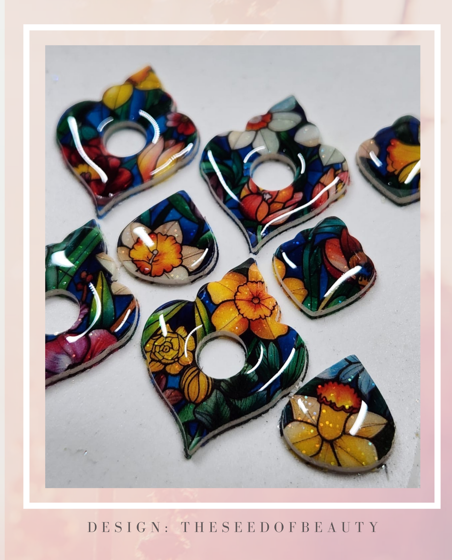 Stained Glass Floral 2 - Image Transfer Paper