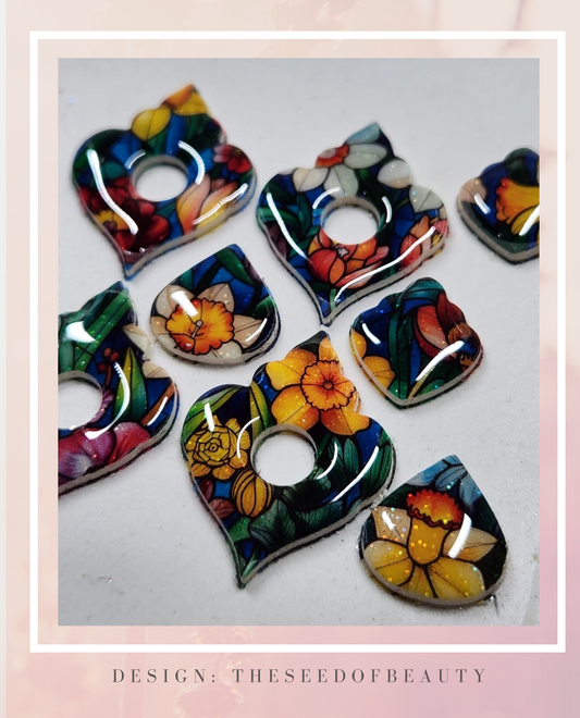 Stained Glass Floral 2 - Image Transfer Paper