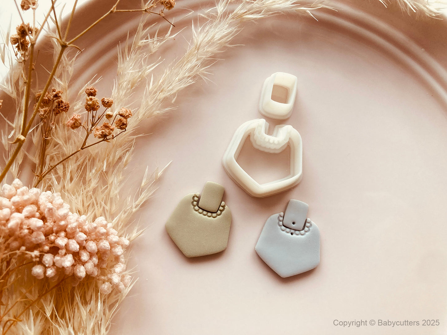 Cute Boho Set of 2 Pattern Cutter Shape - Polymer Clay Cutter Tools