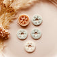 Round Circle Boho Pattern Cutter Shape with Hole 25mm by Height - Polymer Clay Cutter Tools