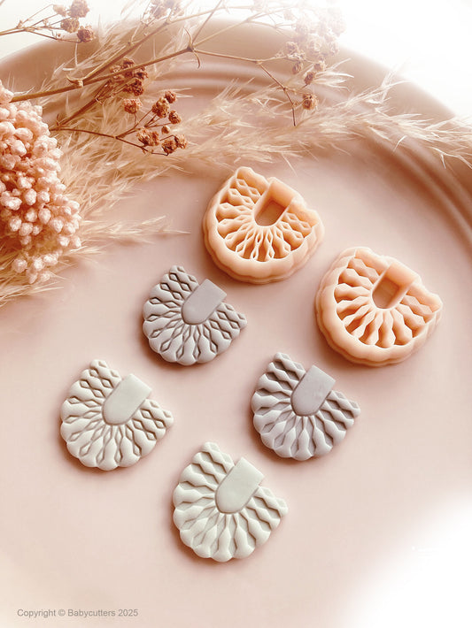 Boho Fan Pattern Polymer clay Cutter Shape