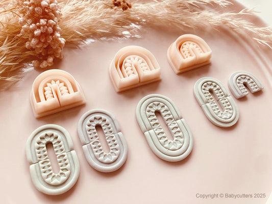 Round Arch Boho Pattern Cutter Shape Choose Design - Polymer Clay Cutter Tools