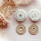 Boho Hexagon Fan Pattern Cutter Shape with Hole - Polymer Clay Cutter Tools