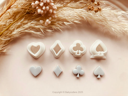 Club Spade Diamond Heart Card Shape Cutter - Polymer Clay Tools