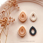 Rounded Circle Pattern Teardrop Boho Cutter Shape with Hole - Polymer Clay Cutter Tools