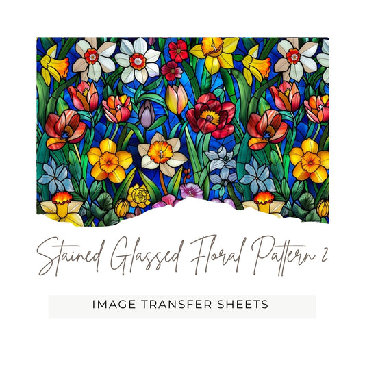 Stained Glass Floral 2 - Image Transfer Paper