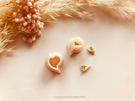 Calla Lily Flower Petal -  Micro Cutter Polymer Clay Cutter - Polymer Clay Tools - 10mm or 5mm