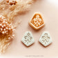 Cute Flower Pattern Diamond Shape Cutter - Polymer Clay Cutter Tools